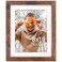 NDUFOA 8x10 Picture Frame Display Photos 6x8 with Mat or 8x10 without Mat Poster Frame for Wall and Tabletop Brown