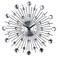 Timelike 3D Crystal Wall Clock Celebration Decorative Metal Sparkling Bling DiamondStudded Silver Wall Clock Wall Decor for Kitchen Living Room Bedroom