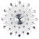 Timelike 3D Crystal Wall Clock Celebration Decorative Metal Sparkling Bling DiamondStudded Silver Wall Clock Wall Decor for Kitchen Living Room Bedroom