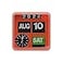 Itigoitie Retro Modern 945 Inches Calendar Day Date Flip Desk Wall Clock BlackNo Battery Included Amber