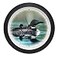 Mark FeldsteinAssociates Call of The Loon Artwork Matte Black 13 inch Sound Wall Clock