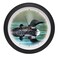 Mark FeldsteinAssociates Call of The Loon Artwork Matte Black 13 inch Sound Wall Clock