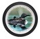 Mark FeldsteinAssociates Call of The Loon Artwork Matte Black 13 inch Sound Wall Clock