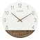 La Crosse Technology La Crosse Clock 4043630B 12 inch Ivory Sierra Wood Quartz Analog Wall Clock