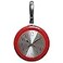 Timelike Wall Clock 10 inch Metal Frying Pan Kitchen Wall Clock Home Decor Kitchen Themed Unique Wall Clock with a Screwdriver Red