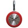 Timelike Wall Clock 10 inch Metal Frying Pan Kitchen Wall Clock Home Decor Kitchen Themed Unique Wall Clock with a Screwdriver Red