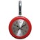 Timelike Wall Clock 10 inch Metal Frying Pan Kitchen Wall Clock Home Decor Kitchen Themed Unique Wall Clock with a Screwdriver Red
