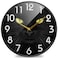 Naanle Black Cat Looking Camera Round Wall Clock 12 Inch Silent Battery Operated Quartz Analog Quiet Desk Clock for HomeOfficeSchool