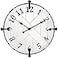 Presentime Co Farmhouse Series Barn Door Clock 24 inch Silent No Ticking Solid Wrought Iron with Shiplap Design Elegant Cream White