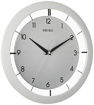 SEIKO QXA520WLH Metal Non Ticking Wall Clock White 11 Inch