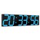 CHKOSDA Digital Wall Clock Oversize Led Digital Clock Large Display with Auto Dimmer Huge Countdown Timer with Remote Control 27 Wide Display 6 Digits Wall Mount Date and TemperatureIce Blue