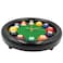 Yuanhe Billiards Pool Ball Clock 11Inch Round Table Cool Wall Clock with Wood Frame Great for Billiards Pool Game Room Bar