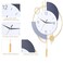 Dankeit Wall Clock Silent Quality Quartz Battery Operated with Pendulum Large Wall Clock for Living Room Kitchen Home Bathroom Bedroom Wall Decor13x2165inchGolden