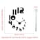 LOZMOM DIY 3D Wall Clock Large Frameless Watch Mirror Surface Wall Art Clock for Living Room Bedroom Office Hotel Wall Decoration DIYL189Black