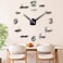 LOZMOM DIY 3D Wall Clock Large Frameless Watch Mirror Surface Wall Art Clock for Living Room Bedroom Office Hotel Wall Decoration DIYL185Black