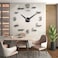 LOZMOM DIY 3D Wall Clock Large Frameless Watch Mirror Surface Wall Art Clock for Living Room Bedroom Office Hotel Wall Decoration DIYL185Black