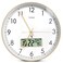 TIMESS Atomic Analog Wall Clock WWVB SelfSetting Battery Operated 12 Dial NonTicking Silent Easy to Read Use Clock with LCD Display Ideal Modern Home Kitchen Office Dcor Gold