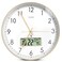 TIMESS Atomic Analog Wall Clock WWVB SelfSetting Battery Operated 12 Dial NonTicking Silent Easy to Read Use Clock with LCD Display Ideal Modern Home Kitchen Office Dcor Gold