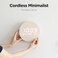 mooas Wood Moon Cordless Mini Digital LED Wall Clock Date Temperature Auto Brightness Digital Wireless Wall Clock Modern Minimalist Dcor for Office Livingroom Bedroom Wall MountWooden Stand