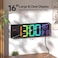JALL 162 Large Digital Wall Clock with Bluetooth Sync RGB Digital Clock Large Display with Auto DST Wall Clock for Classroom Bedroom Gym Office Led Clock for Seniors Black
