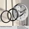Driini Decorative Wall Clock with Pendulum White Modern Wood 3D Gold Numbers Metal Frame Small Unique Wall Clocks for Living Room Decor or Bathroom Battery Operated Silent NonTicking