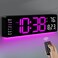 MASHI Digital Wall Clock 16 Large Display Digital Clock with Remote Control AutoDimming Wall Clock with Night Light DST Date WeekTemp for Living Room Bedroom Decor Gift for Elderly