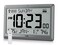 HODIK Wall Clock Atomic with Indoor Outdoor Temperature Battery Powered Easy Reading with 105 Inch LCD Display 330FT Range Table Wall Clock with DST 1224 Hour for Living Room Kitchen Silver