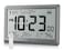 HODIK Wall Clock Atomic with Indoor Outdoor Temperature Battery Powered Easy Reading with 105 Inch LCD Display 330FT Range Table Wall Clock with DST 1224 Hour for Living Room Kitchen Silver