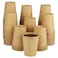 Kuerqi Paper Cups 100 Pack 8 Oz Kraft Disposable Cups Paper Coffee Cups 8 Oz Hot Cups Water Cups for Home Office Outdoor