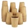 Kuerqi Paper Cups 100 Pack 8 Oz Kraft Disposable Cups Paper Coffee Cups 8 Oz Hot Cups Water Cups for Home Office Outdoor