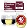 Reli. Reli Disposable Wine Glasses 48 Pack 12oz Plastic Stemless Wine Glasses Disposable Clear and Stemless for Parties Cocktails Whiskey Weddings Shatterproof