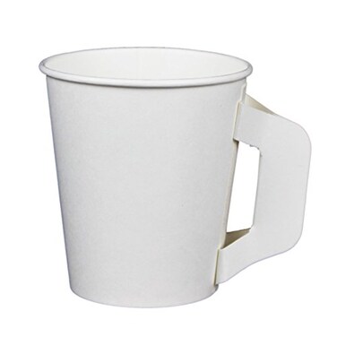 Chenhon Hot Beverage Cup for Coffee Tea Water Shots Wheat Grass Samples With Handle 50ct 6oz