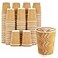 Clawsoff 120 Pack 12 oz Coffee Cups Disposable Corrugated Insulated Ripple Wall Paper Coffee Cups 12oz for Hot or Cold Drinks Office Home Cafe Party Travel Champagne