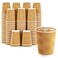 Clawsoff 120 Pack 12 oz Coffee Cups Disposable Corrugated Insulated Ripple Wall Paper Coffee Cups 12oz for Hot or Cold Drinks Office Home Cafe Party Travel Champagne