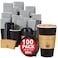 Lamosi 16 oz Coffee Cups with Lids 100 Pack 16 oz Disposable Coffee Cup with Stir Sticks and Sleeves To Go Hot Paper Cup for Home Travel Office