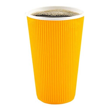 Restaurantware Ripple Wall Coffee Cups 250 Count 20 Ounce Insulated Yellow Paper Cups Rolled Rim SpillResistant Disposable Paper NonSlip for Coffee Beverages