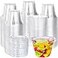Alaeseje 100 Pack 6 oz Plastic Dessert Cups with Flat Lids No HoleDisposable Parfait CupsClear Plastic Party Cups for FruitIce CreamYogurtCandySaladSnackPudding