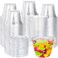 Alaeseje 100 Pack 6 oz Plastic Dessert Cups with Flat Lids No HoleDisposable Parfait CupsClear Plastic Party Cups for FruitIce CreamYogurtCandySaladSnackPudding