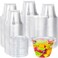 Alaeseje 100 Pack 6 oz Plastic Dessert Cups with Flat Lids No HoleDisposable Parfait CupsClear Plastic Party Cups for FruitIce CreamYogurtCandySaladSnackPudding