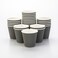 Restaurantware 8 Ounce Double Wall Disposable Coffee Cups 500 Insulated Gray Paper Tumblers with Ripple Wall Design Lids Sold Separately for Hot Drinks like Tea Hot Chocolate and More