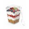 Zappy 100 Pack 5 oz Plastic Dessert Cups with Lids and Spoons AppetizerParfait Glasses for Party Dessert Shooters Ice Cream Fruit Cups