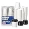 Fit Meal Prep 100 Pack 4 oz Disposable Coffee Cups with Black Lids Mini HotCold To Go Coffee Cups Leak Proof Paper Cups with Lids for Tea Cocoa Espresso