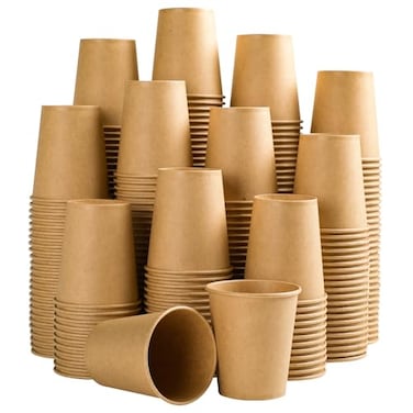 Clawsoff 300 Pack 5 oz Paper Cups Disposable Kraft Bathroom Cups 5 Ounce Espresso Coffee HotCold Beverage Cups for Home Kitchen Party