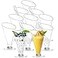 Foraineam 100 Pack Clear Dessert Cups with Spoons 4 oz Disposable Plastic Champagne Flutes Cocktail Glasses Reusable Parfait Appetizer Cup Mousse Cups for Home Gatherings Events Parties Weddings
