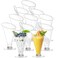 Foraineam 100 Pack Clear Dessert Cups with Spoons 4 oz Disposable Plastic Champagne Flutes Cocktail Glasses Reusable Parfait Appetizer Cup Mousse Cups for Home Gatherings Events Parties Weddings