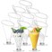 Foraineam 100 Pack Clear Dessert Cups with Spoons 4 oz Disposable Plastic Champagne Flutes Cocktail Glasses Reusable Parfait Appetizer Cup Mousse Cups for Home Gatherings Events Parties Weddings