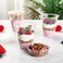 Lilymicky 50 Sets 12 oz Clear Plastic Parfait Cups with Insert Flat lids Disposable Yogurt Fruit Cups for Kids for Dips and Veggies Breakfast and Snacks