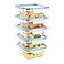 Snapware Glass Total Solutions 5Pack 4 Cup Food Storage Containers Set Airtight Leakproof Plastic Locking BPAFree Lids Freezer Dishwasher Microwave Safe
