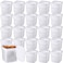 Mifoci 24 Pack 338 Oz 1L Max Fill Square Deli Containers with Lids Airtight Ice Cream Bucket with Handle Reusable Freezer Microwave Safe Plastic Food Storage Containers Pail for Snack Take out