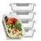 JoyJolt Glass Food Storage Containers with Lids 5 Pack Glass Meal Prep Containers Reusable 35oz Single Compartment Airtight Container Set Lunch Containers for Adults and Kitchen Storage Containers